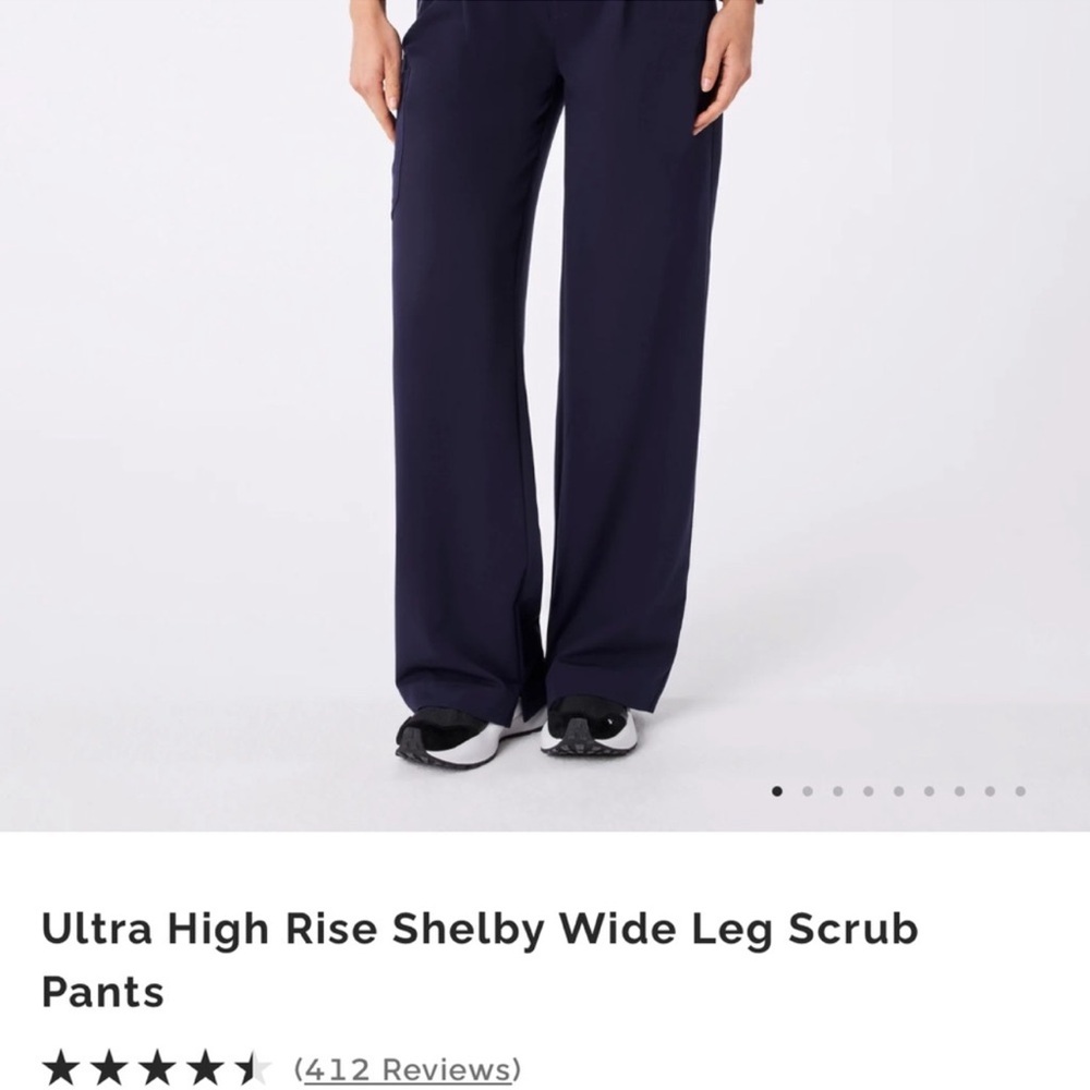 Figs Technical Collection Shelby Wide Leg Scrub Pant — Deep Navy